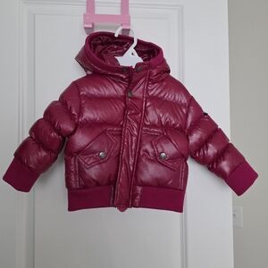 Appaman Mini Baby Down Winter Hooded Jacket 6-12M Shimmery Magenta